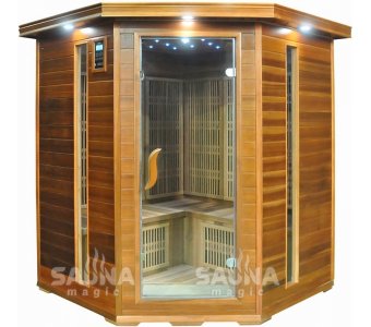 Инфракрасная кабина (сауна) SaunaMagic Cedar CST Corner Medium